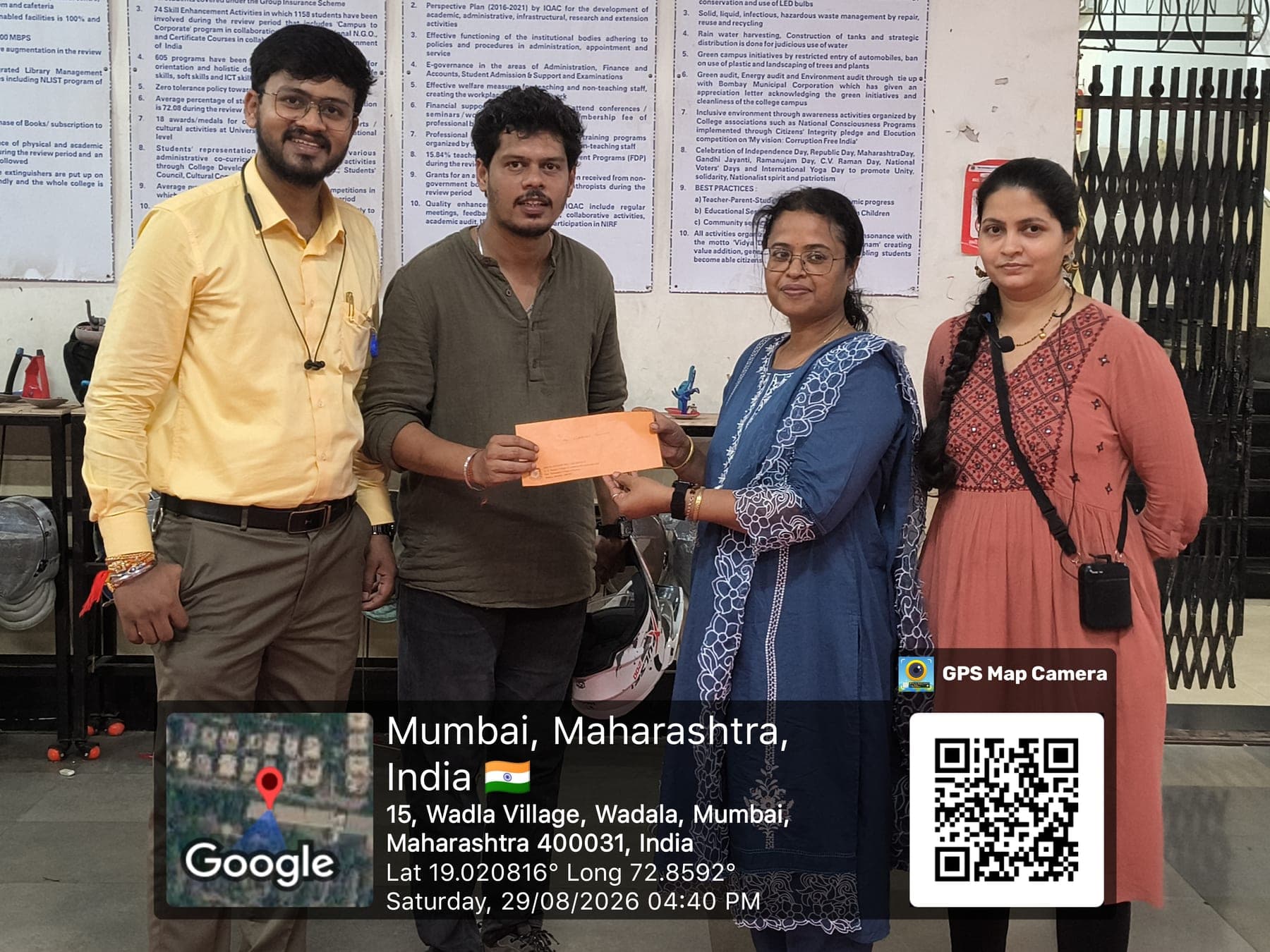 Students presenting their work during a Biology department activity.