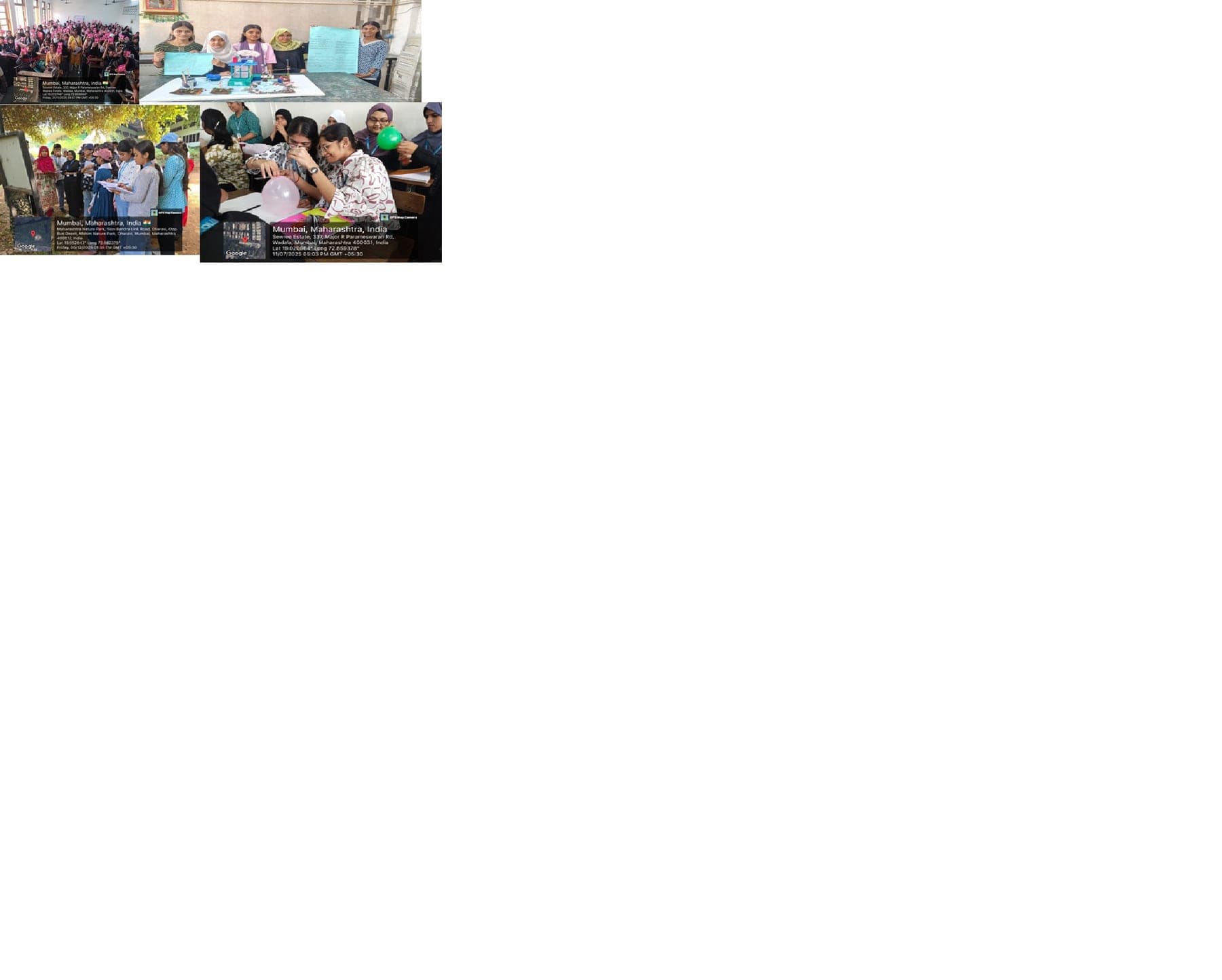 A Biology activity display prepared by students.