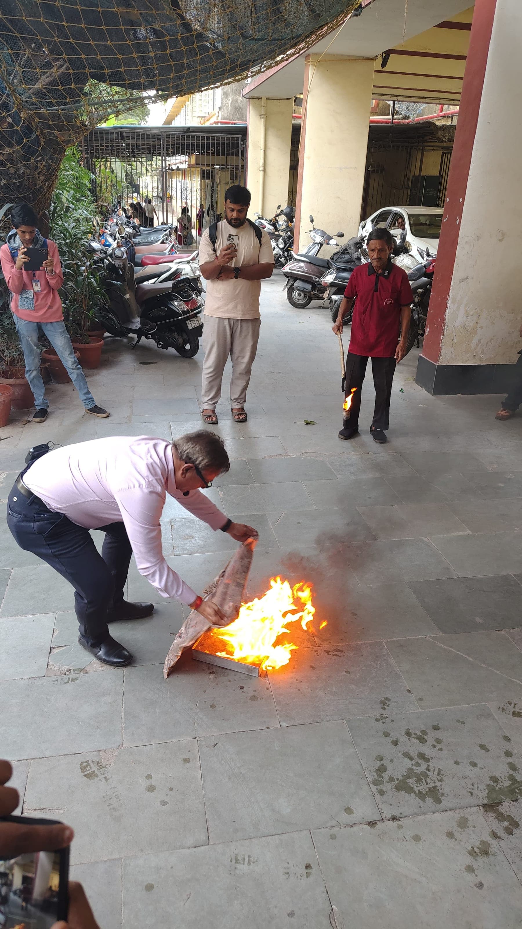 A fire management and safety training programme on the campus.