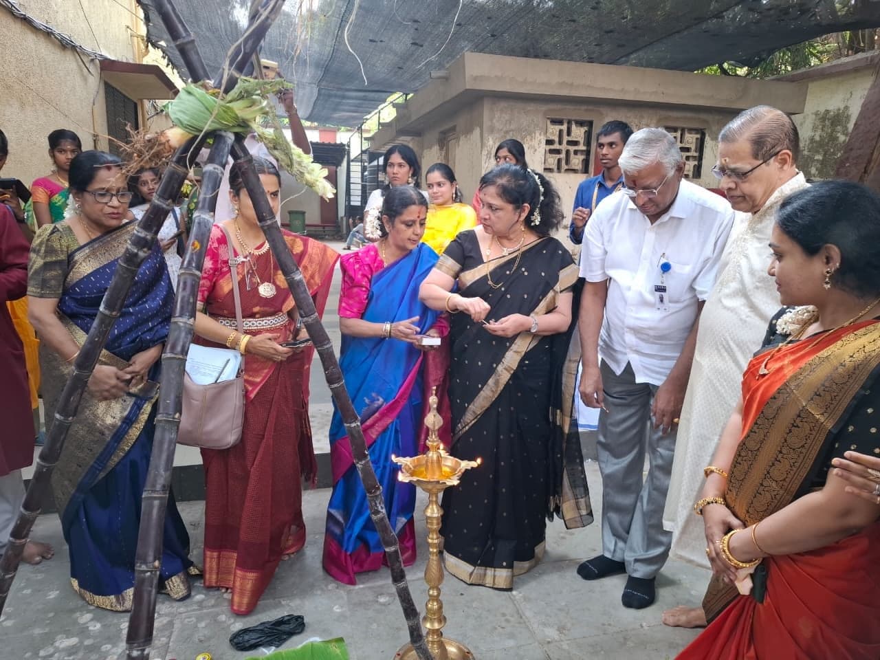 The Pongal day celebration at the college.