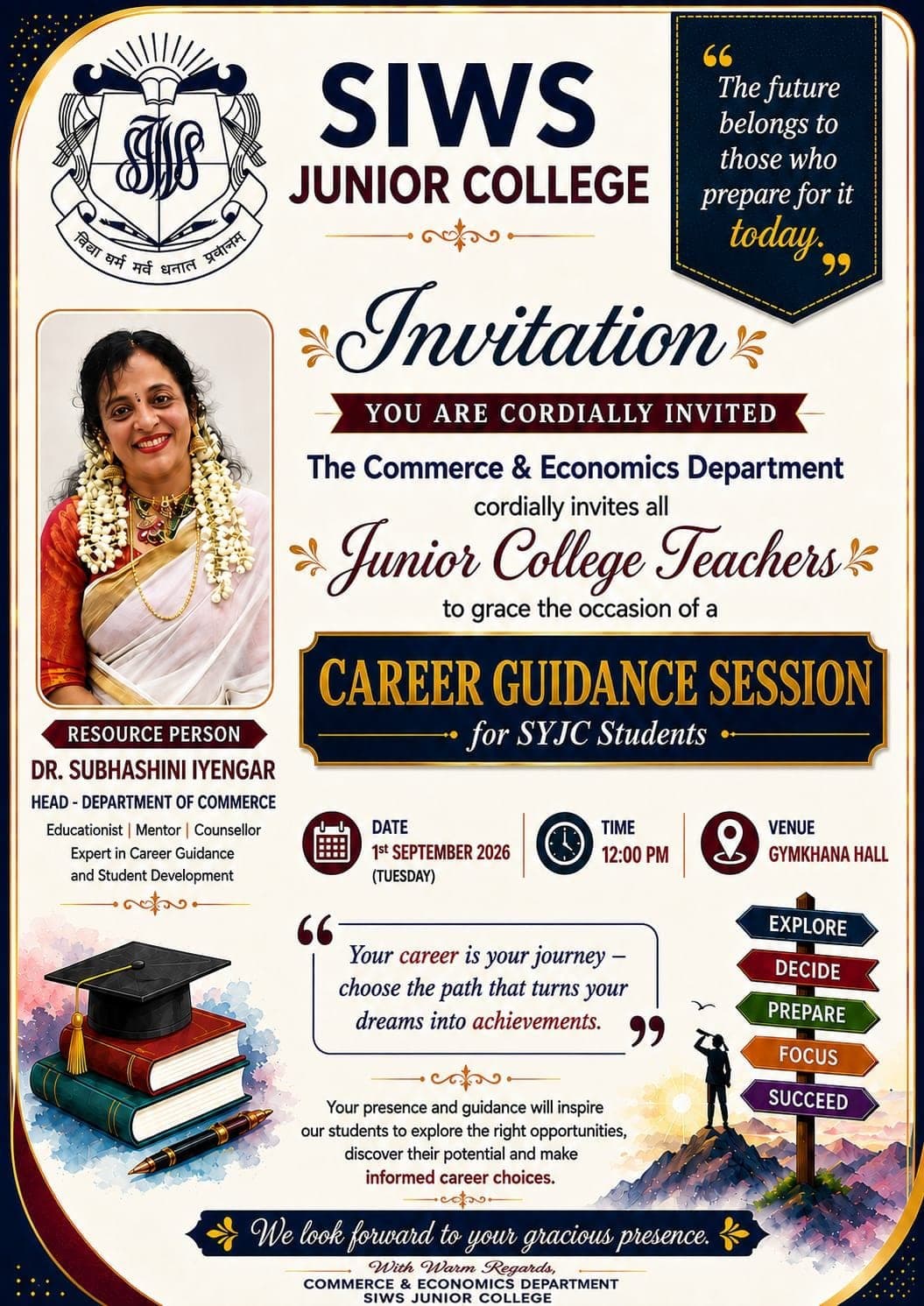 A career guidance session run by the Economics and Commerce departments.